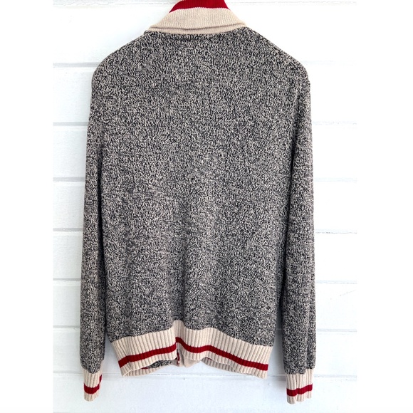 ROOTS CABIN Shawl Cardigan in Cotton Blend Grey Oat Mix - M - Picture 8 of 13